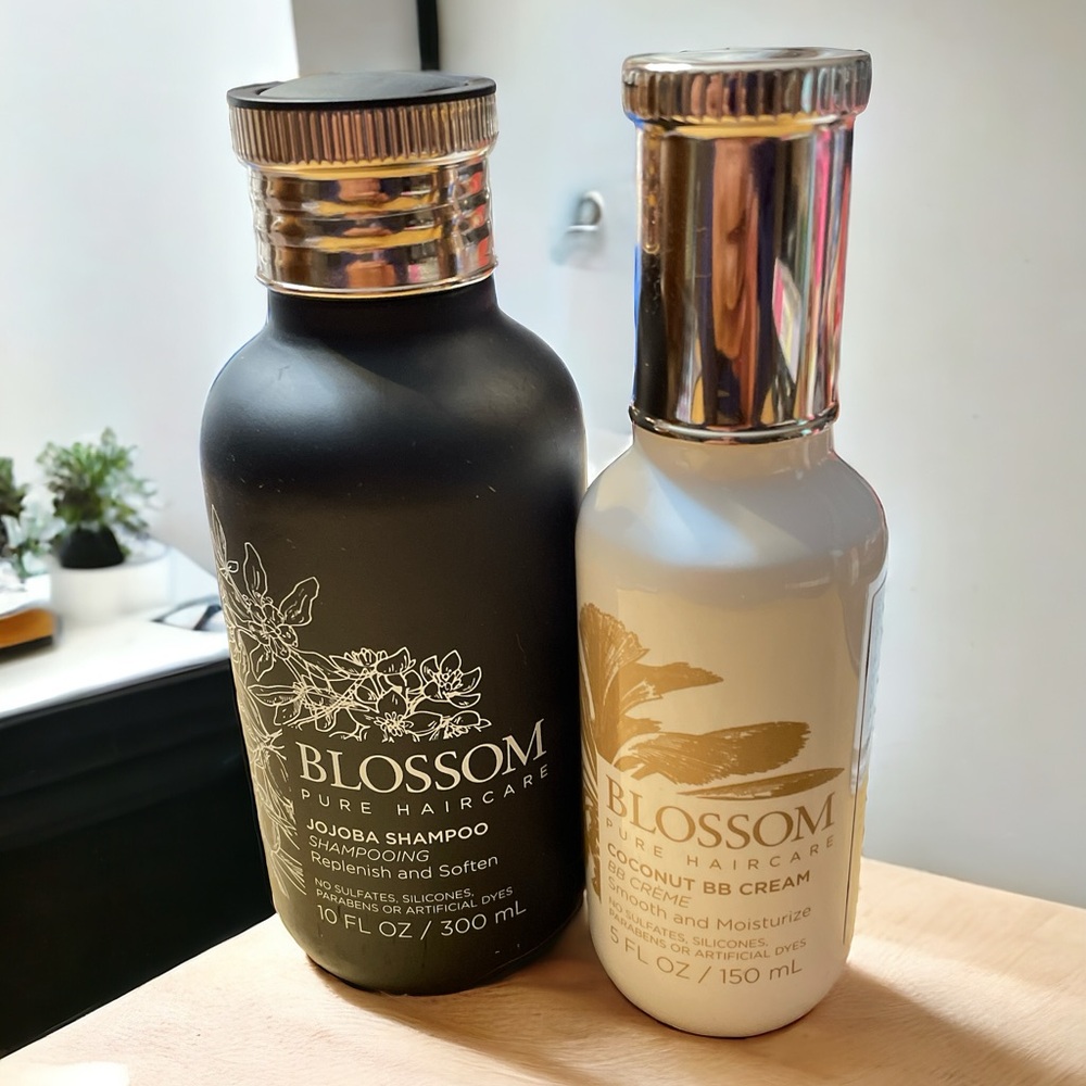 Blossom Pure Hair Care Jojoba Shampoo & Coconut BB Cream NWT